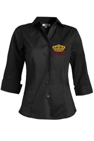 Stretch Blouse 3/4 Black logo